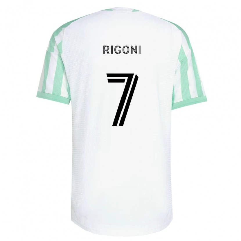 Danxen Kinderen Emiliano Rigoni #7 Lichtgroen Zwart Wit Uitshirt Uittenue 2026/27 T-Shirt