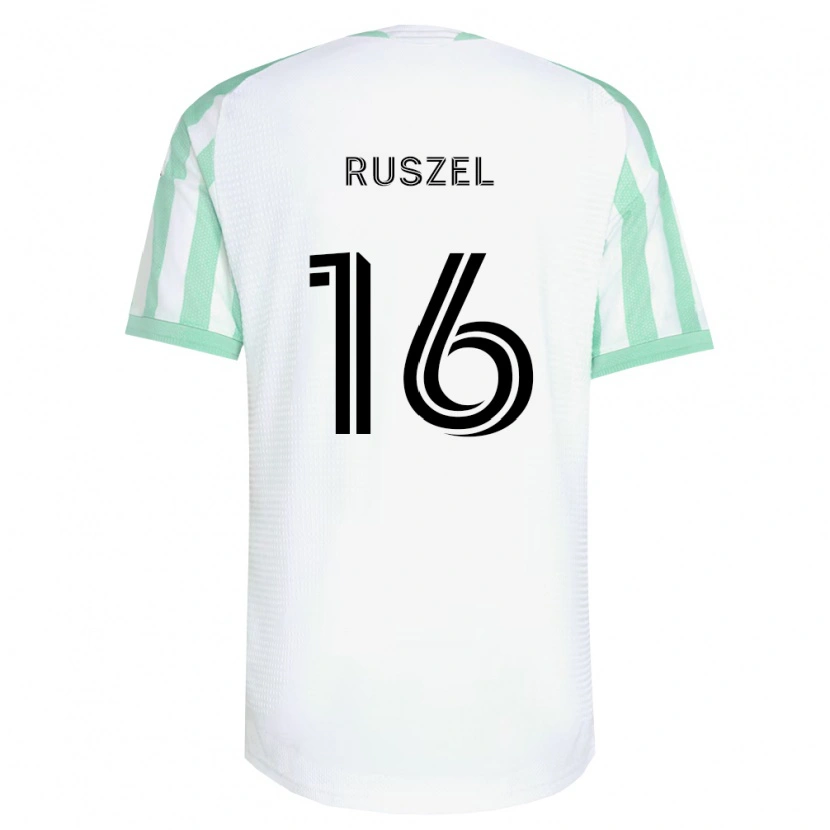 Danxen Kinderen Marcel Ruszel #16 Lichtgroen Zwart Wit Uitshirt Uittenue 2026/27 T-Shirt