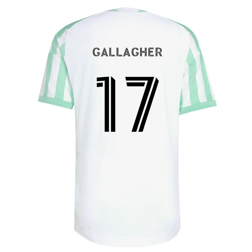 Danxen Kinderen Jon Gallagher #17 Lichtgroen Zwart Wit Uitshirt Uittenue 2026/27 T-Shirt