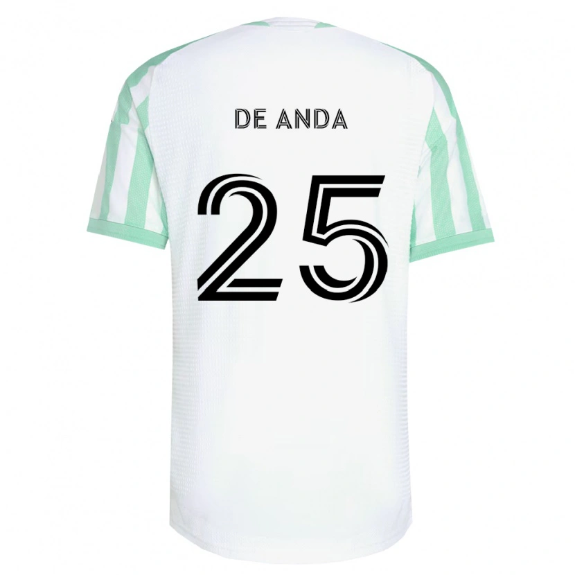 Danxen Kinderen Anthony De Anda #25 Lichtgroen Zwart Wit Uitshirt Uittenue 2026/27 T-Shirt