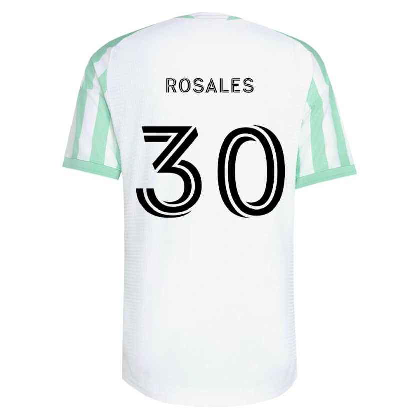 Danxen Kinderen Joseph Rosales #30 Lichtgroen Zwart Wit Uitshirt Uittenue 2026/27 T-Shirt