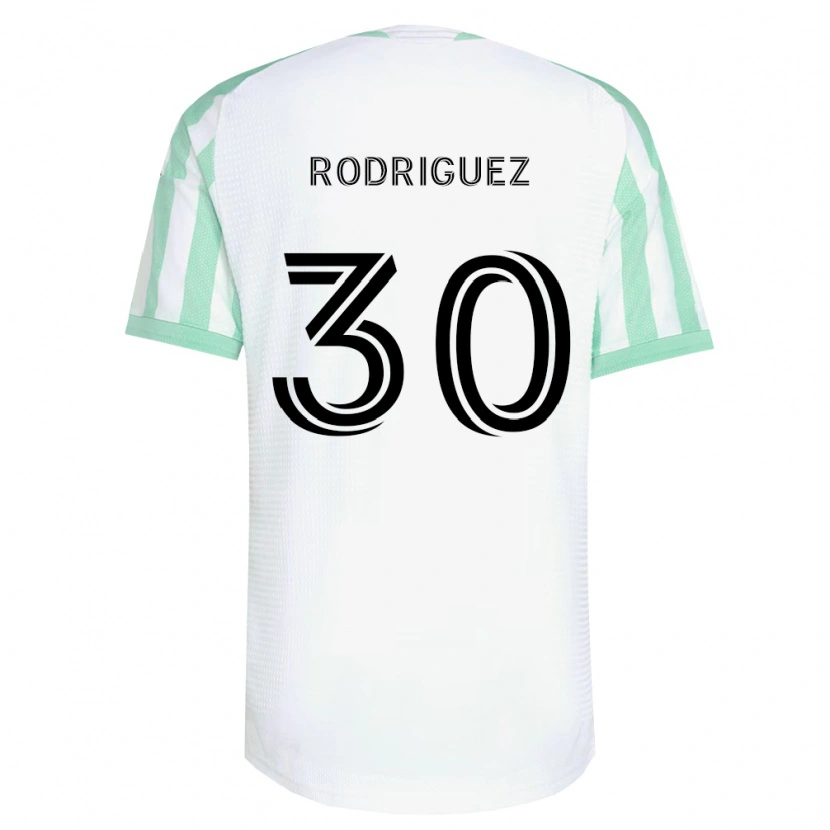 Danxen Kinderen Memo Rodríguez #30 Lichtgroen Zwart Wit Uitshirt Uittenue 2026/27 T-Shirt