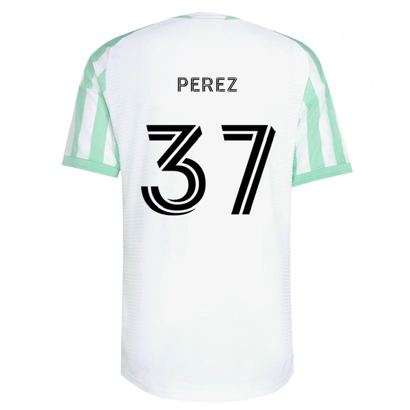 Danxen Kinderen Damion Perez #37 Lichtgroen Zwart Wit Uitshirt Uittenue 2026/27 T-Shirt