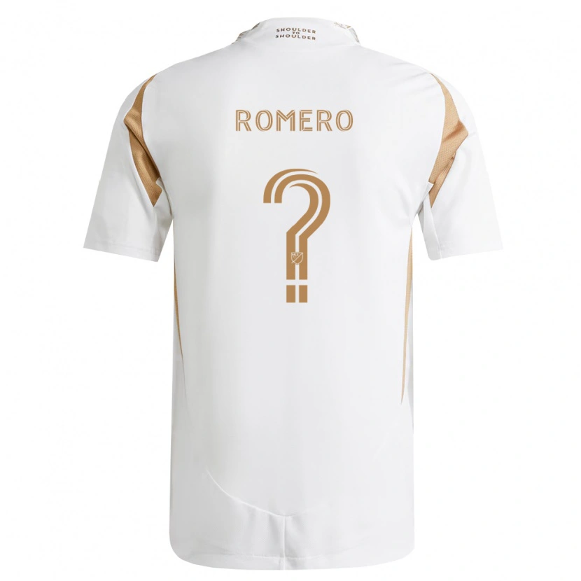 Danxen Kinderen James Romero #0 Wit Bruin Uitshirt Uittenue 2026/27 T-Shirt