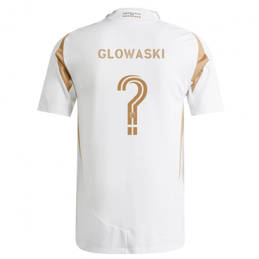 Danxen Kinderen Dylan Glowaski #0 Wit Bruin Uitshirt Uittenue 2026/27 T-Shirt