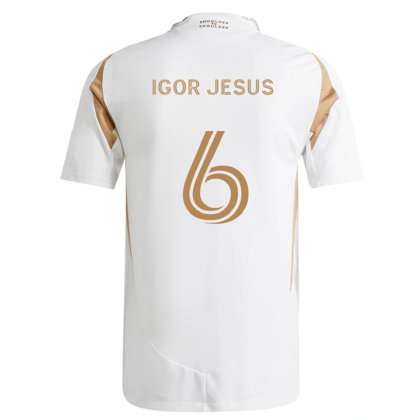 Danxen Kinderen Igor Jesus #6 Wit Bruin Uitshirt Uittenue 2026/27 T-Shirt