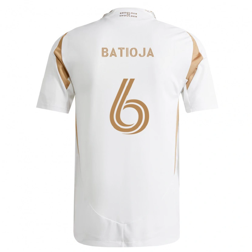 Danxen Kinderen Jeremy Batioja #6 Wit Bruin Uitshirt Uittenue 2026/27 T-Shirt