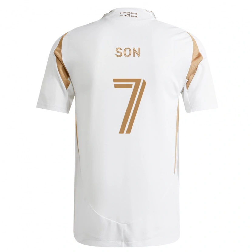 Danxen Kinderen Heung-Min Son #7 Wit Bruin Uitshirt Uittenue 2026/27 T-Shirt