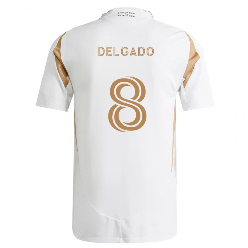 Danxen Kinderen Mark Delgado #8 Wit Bruin Uitshirt Uittenue 2026/27 T-Shirt
