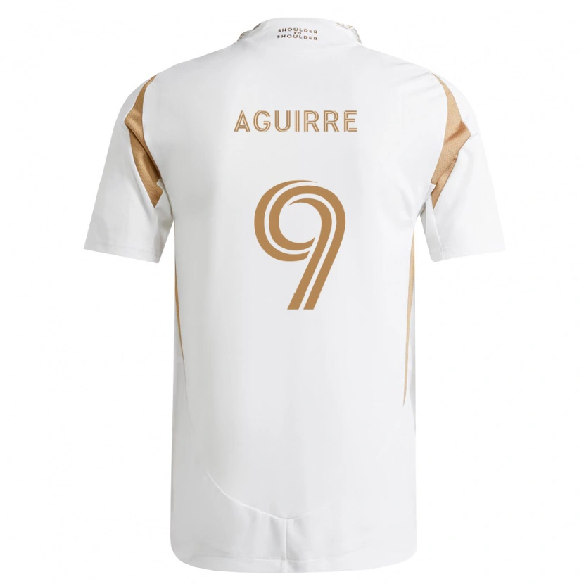 Danxen Kinderen Dustin Aguirre #9 Wit Bruin Uitshirt Uittenue 2026/27 T-Shirt
