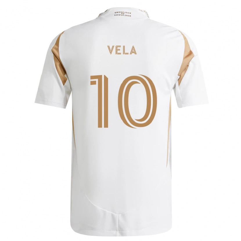 Danxen Kinderen Carlos Vela #10 Wit Bruin Uitshirt Uittenue 2026/27 T-Shirt