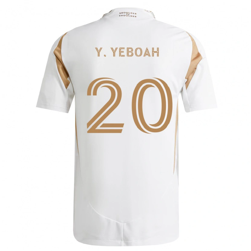 Danxen Kinderen Yaw Yeboah #20 Wit Bruin Uitshirt Uittenue 2026/27 T-Shirt