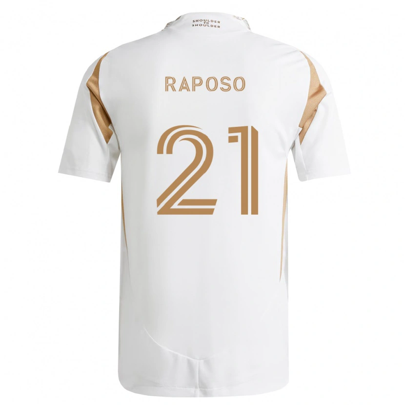 Danxen Kinderen Ryan Raposo #21 Wit Bruin Uitshirt Uittenue 2026/27 T-Shirt