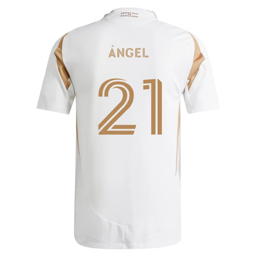 Danxen Kinderen Tomás Ángel #21 Wit Bruin Uitshirt Uittenue 2026/27 T-Shirt