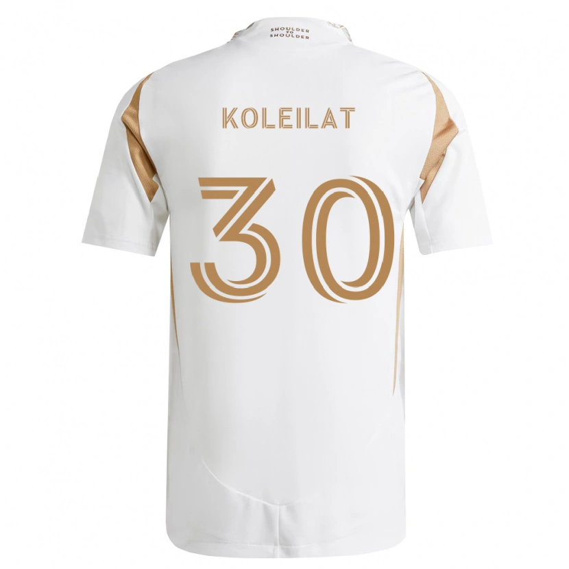 Danxen Kinderen Jassem Koleilat #30 Wit Bruin Uitshirt Uittenue 2026/27 T-Shirt