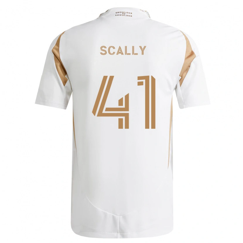 Danxen Kinderen Ethan Scally #41 Wit Bruin Uitshirt Uittenue 2026/27 T-Shirt