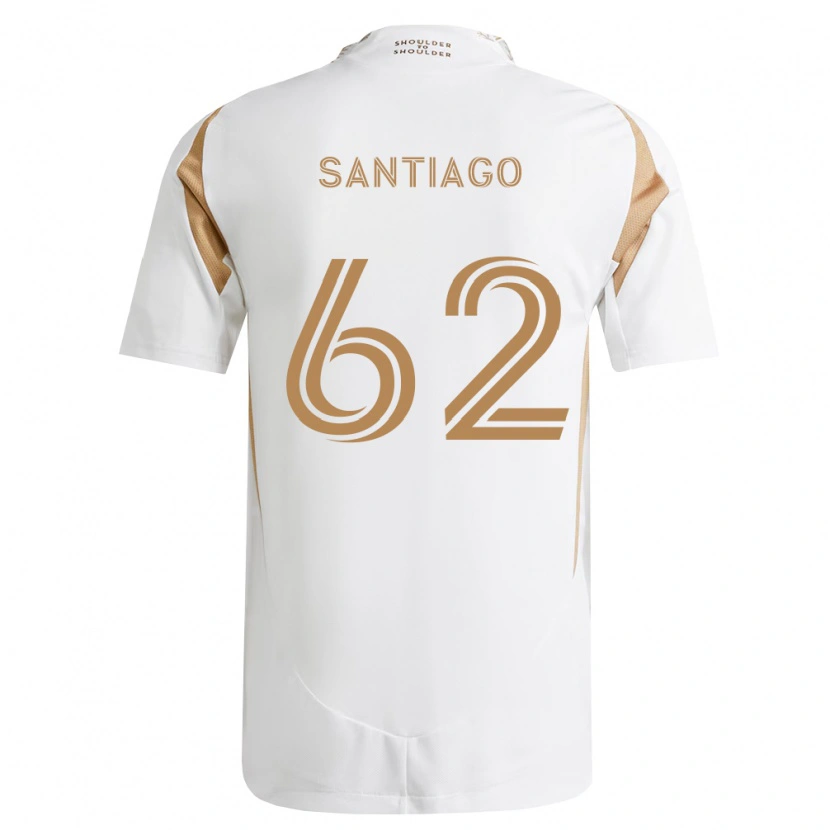 Danxen Kinderen Joshua Santiago #62 Wit Bruin Uitshirt Uittenue 2026/27 T-Shirt