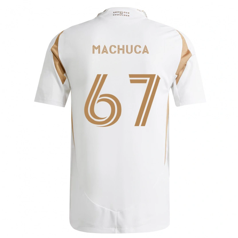 Danxen Kinderen Jacob Machuca #67 Wit Bruin Uitshirt Uittenue 2026/27 T-Shirt