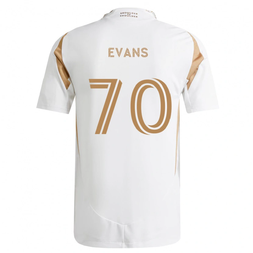 Danxen Kinderen Matthew Evans #70 Wit Bruin Uitshirt Uittenue 2026/27 T-Shirt