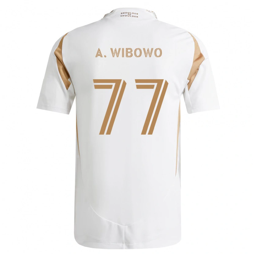 Danxen Kinderen Adrian Wibowo #77 Wit Bruin Uitshirt Uittenue 2026/27 T-Shirt