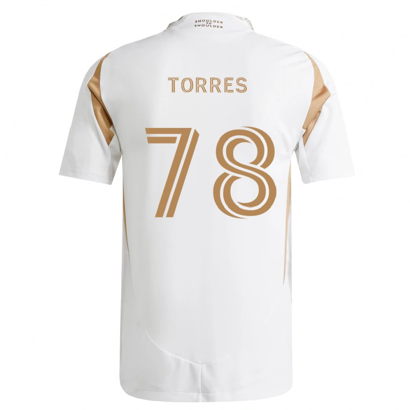 Danxen Kinderen Lisandro Torres #78 Wit Bruin Uitshirt Uittenue 2026/27 T-Shirt