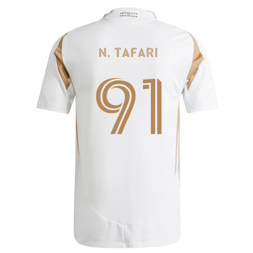 Danxen Kinderen Nkosi Tafari #91 Wit Bruin Uitshirt Uittenue 2026/27 T-Shirt