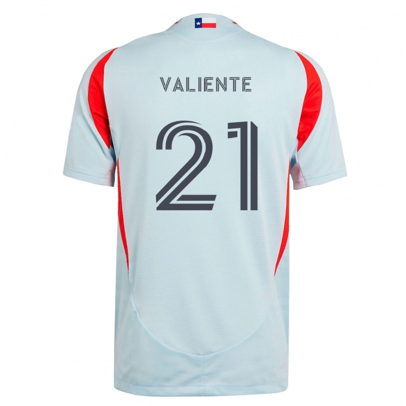 Danxen Kinderen Joaquín Valiente #21 Donkergrijs Wit Rood Uitshirt Uittenue 2026/27 T-Shirt