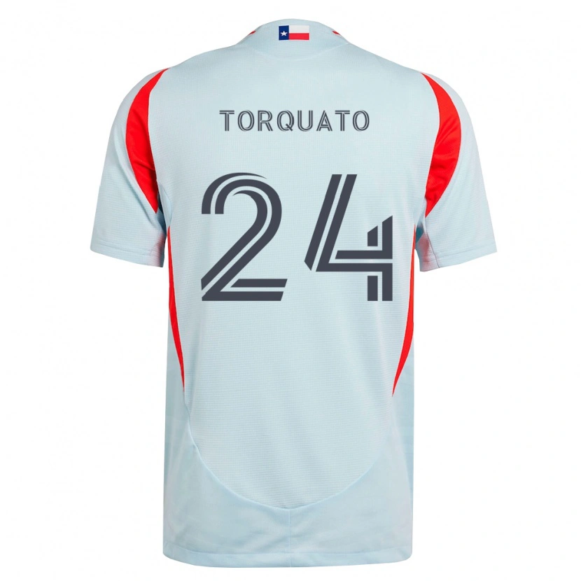 Danxen Kinderen Joshua Torquato #24 Donkergrijs Wit Rood Uitshirt Uittenue 2026/27 T-Shirt