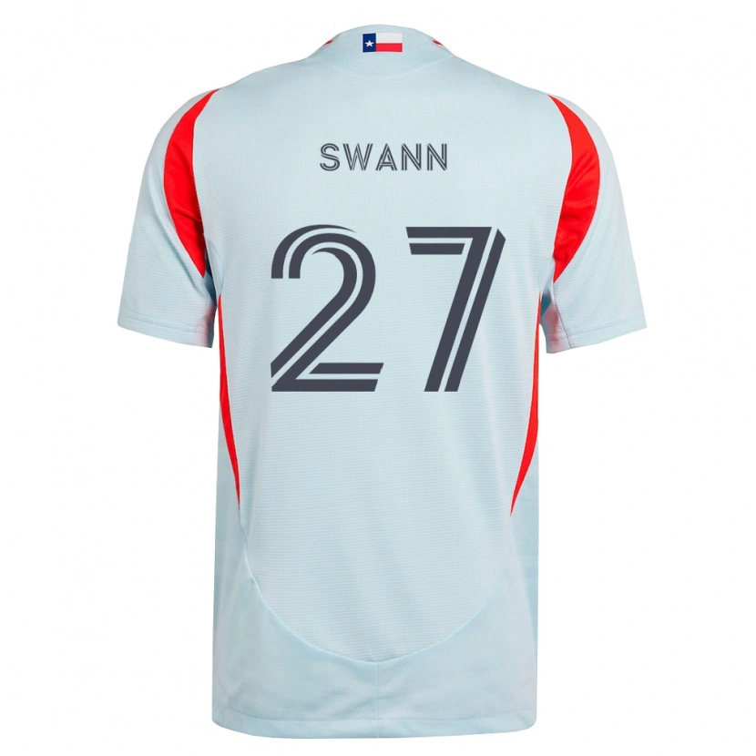 Danxen Kinderen Caleb Swann #27 Donkergrijs Wit Rood Uitshirt Uittenue 2026/27 T-Shirt