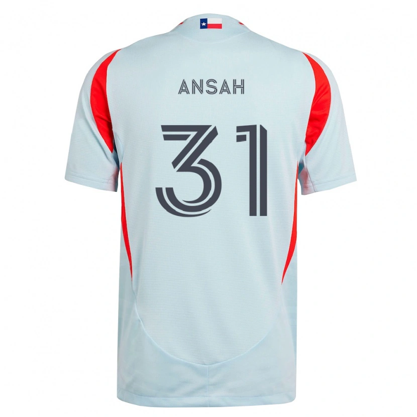 Danxen Kinderen Eugene Ansah #31 Donkergrijs Wit Rood Uitshirt Uittenue 2026/27 T-Shirt