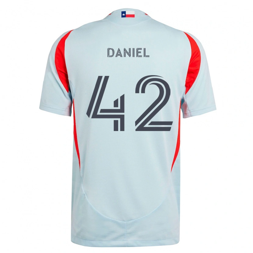 Danxen Kinderen Daniel De Sousa Britto #42 Donkergrijs Wit Rood Uitshirt Uittenue 2026/27 T-Shirt