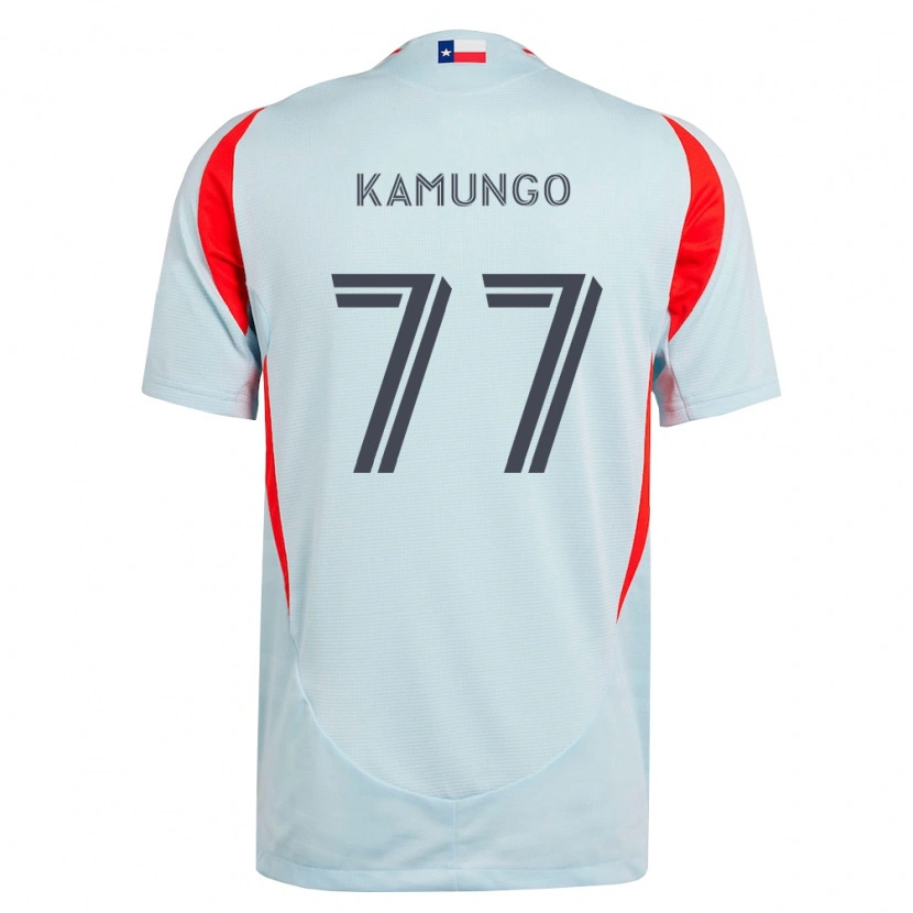 Danxen Kinderen Bernard Kamungo #77 Donkergrijs Wit Rood Uitshirt Uittenue 2026/27 T-Shirt