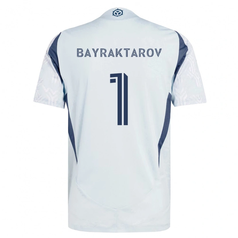 Danxen Kinderen Alex Bayraktarov #1 Blauw Grijs Wit Uitshirt Uittenue 2026/27 T-Shirt