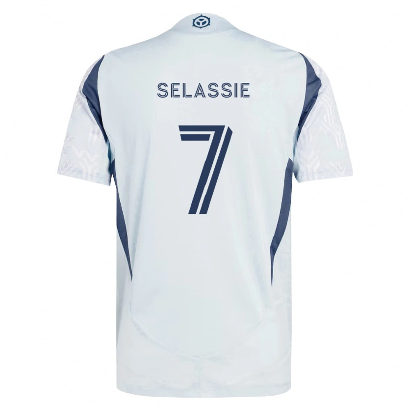 Danxen Kinderen Maren Haile-Selassie #7 Blauw Grijs Wit Uitshirt Uittenue 2026/27 T-Shirt