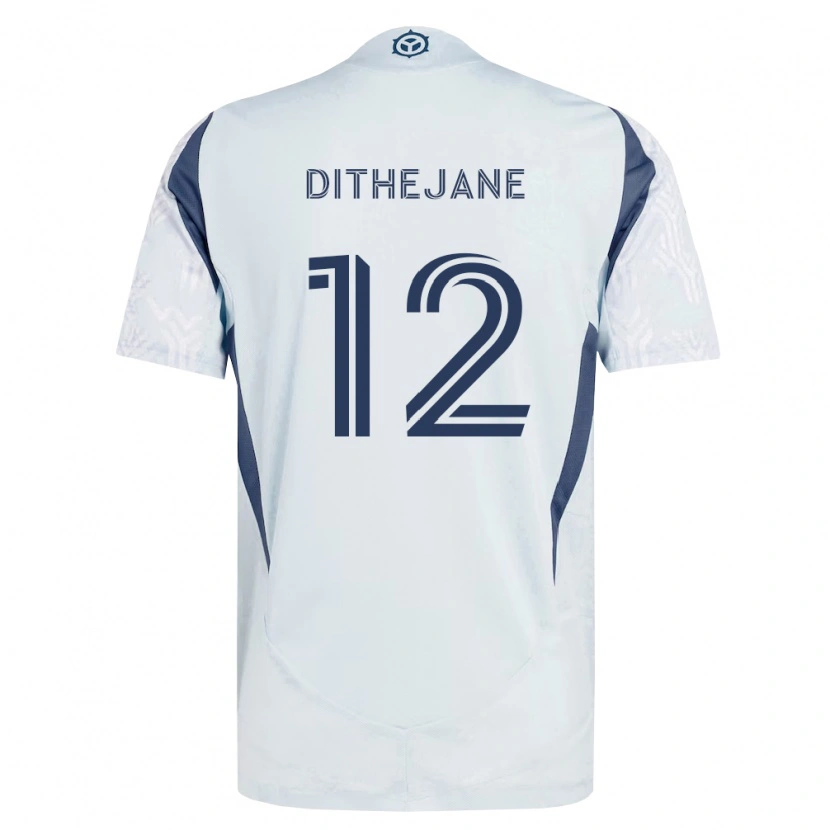 Danxen Kinderen Puso Dithejane #12 Blauw Grijs Wit Uitshirt Uittenue 2026/27 T-Shirt