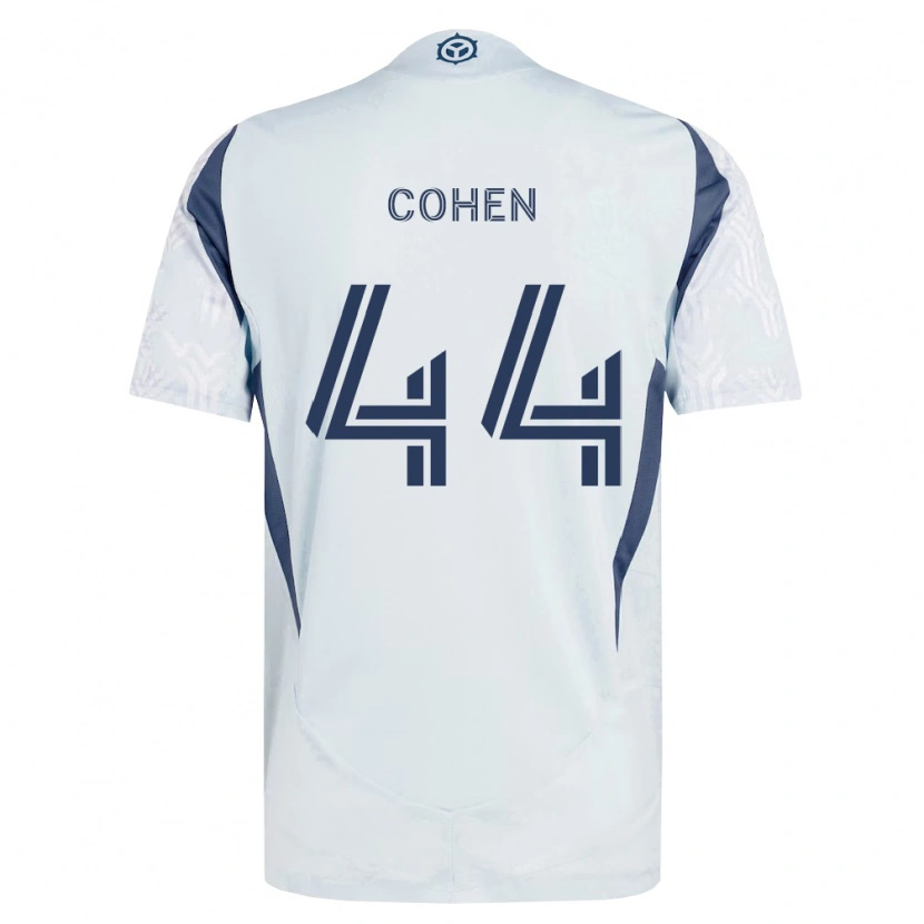 Danxen Kinderen Josh Cohen #44 Blauw Grijs Wit Uitshirt Uittenue 2026/27 T-Shirt