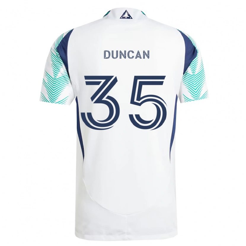 Danxen Kinderen Nakye Greenidge-Duncan #35 Wit Marineblauw Lichtgroen Uitshirt Uittenue 2026/27 T-Shirt