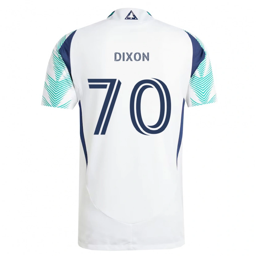 Danxen Kinderen Daniel Dixon #70 Wit Marineblauw Lichtgroen Uitshirt Uittenue 2026/27 T-Shirt