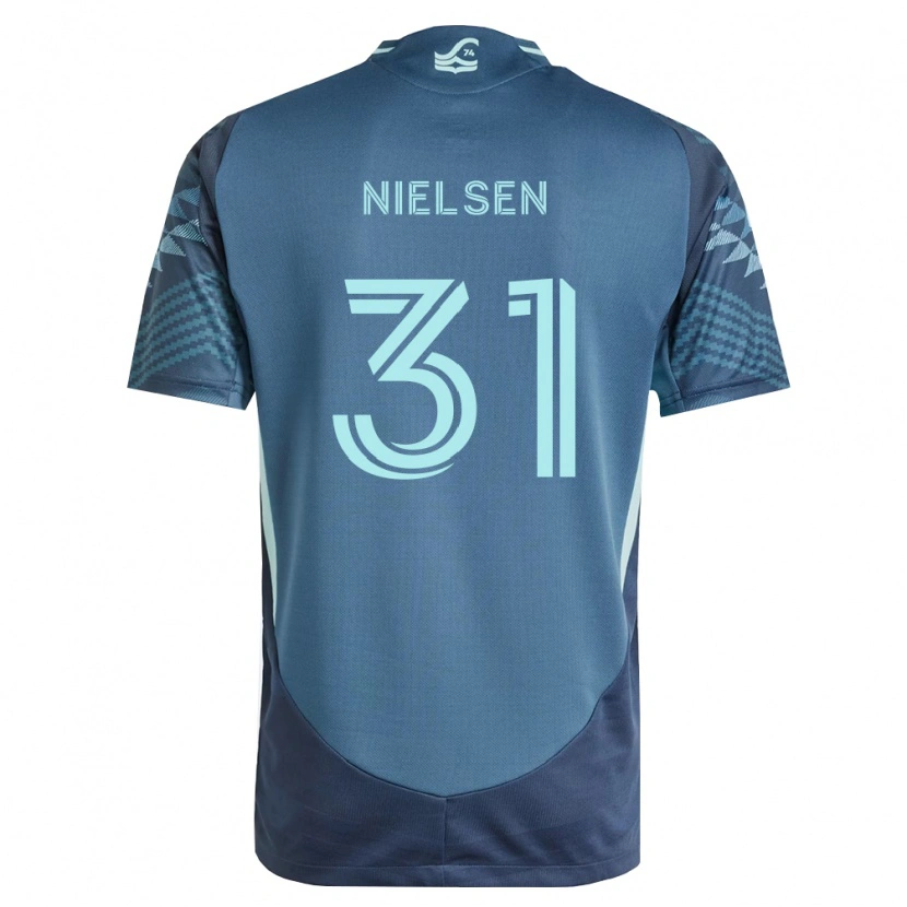 Danxen Kinderen Madeline Nielsen #31 Marineblauw Groen Uitshirt Uittenue 2026/27 T-Shirt