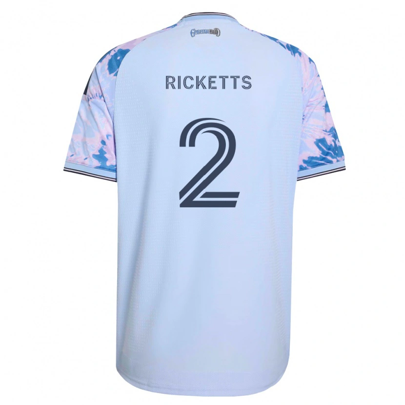 Danxen Kinderen Jamar Ricketts #2 Koninklijk Blauw Wit Zwart Uitshirt Uittenue 2026/27 T-Shirt