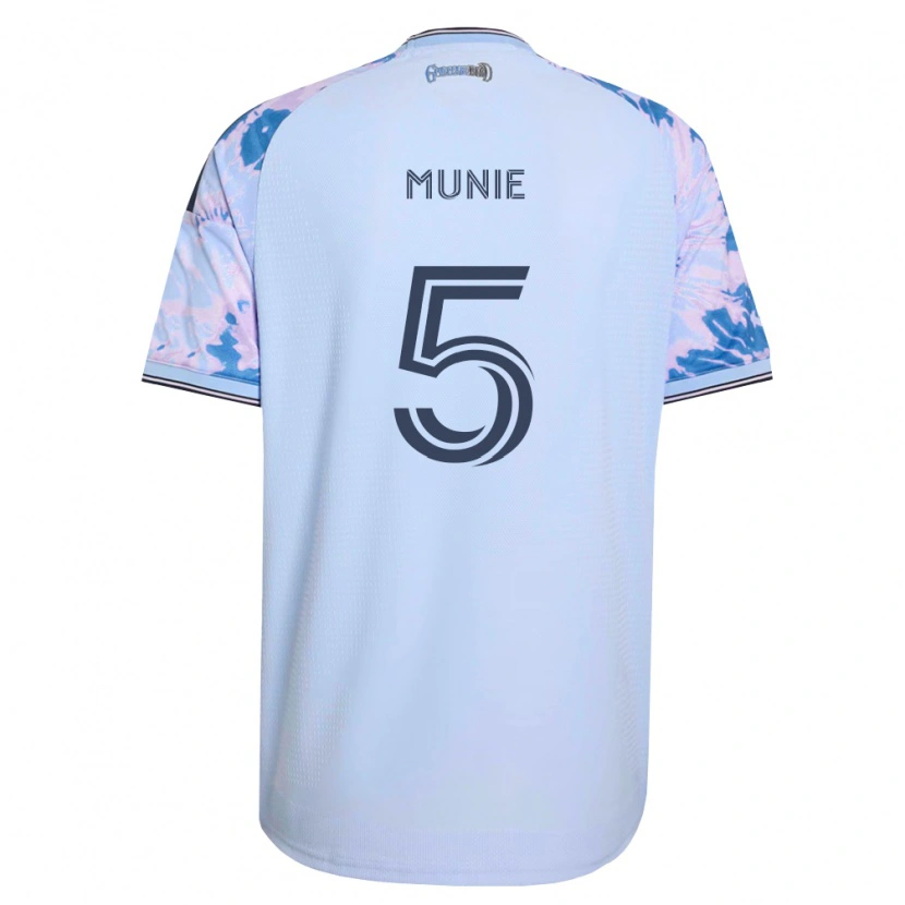 Danxen Kinderen Daniel Munie #5 Koninklijk Blauw Wit Zwart Uitshirt Uittenue 2026/27 T-Shirt