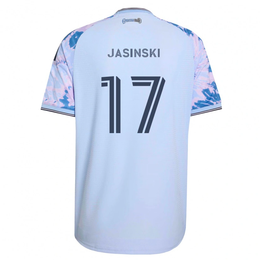 Danxen Kinderen Jack Jasinski #17 Koninklijk Blauw Wit Zwart Uitshirt Uittenue 2026/27 T-Shirt