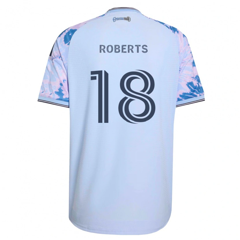 Danxen Kinderen Reid Roberts #18 Koninklijk Blauw Wit Zwart Uitshirt Uittenue 2026/27 T-Shirt