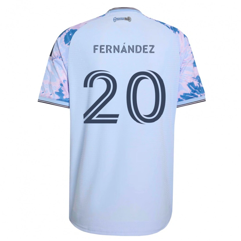 Danxen Kinderen Nick Fernández #20 Koninklijk Blauw Wit Zwart Uitshirt Uittenue 2026/27 T-Shirt