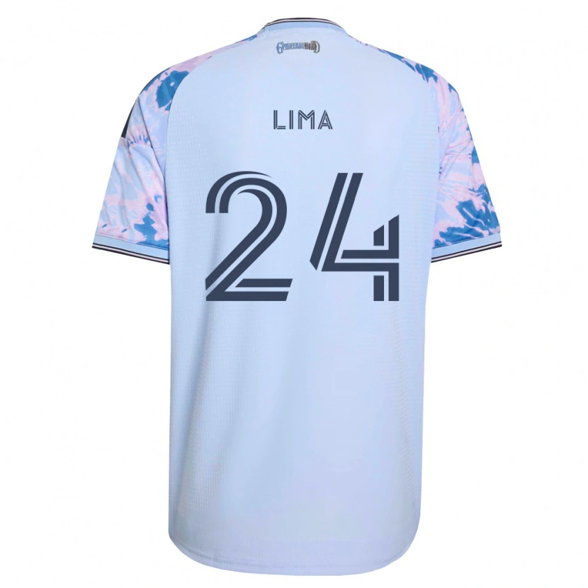 Danxen Kinderen Nick Lima #24 Koninklijk Blauw Wit Zwart Uitshirt Uittenue 2026/27 T-Shirt