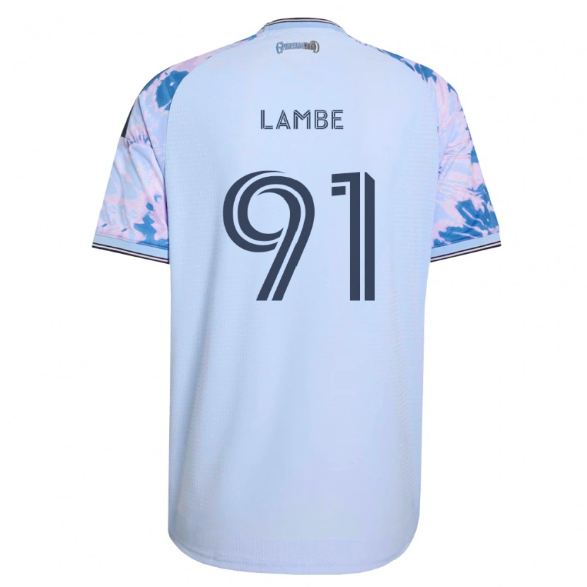 Danxen Kinderen Connor Lambe #91 Koninklijk Blauw Wit Zwart Uitshirt Uittenue 2026/27 T-Shirt