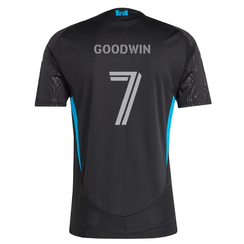 Danxen Kinderen Archie Goodwin #7 Zwart Wit Hemelsblauw Uitshirt Uittenue 2026/27 T-Shirt