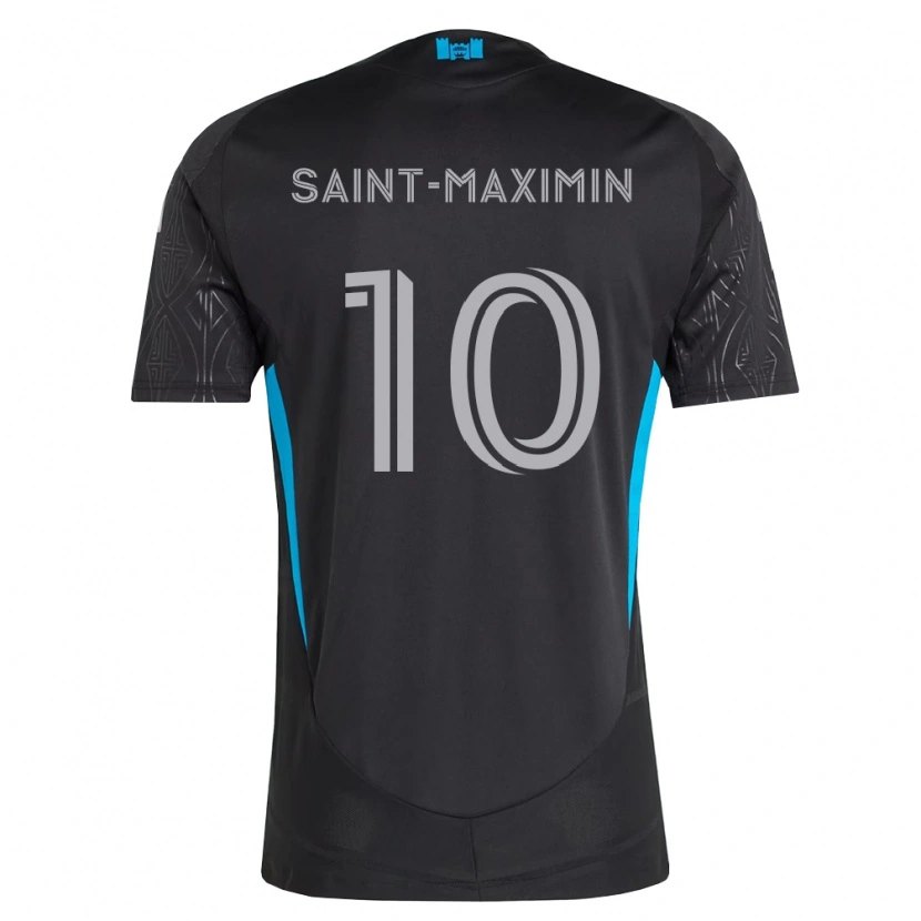 Danxen Kinderen Allan Saint-Maximin #10 Zwart Wit Hemelsblauw Uitshirt Uittenue 2026/27 T-Shirt