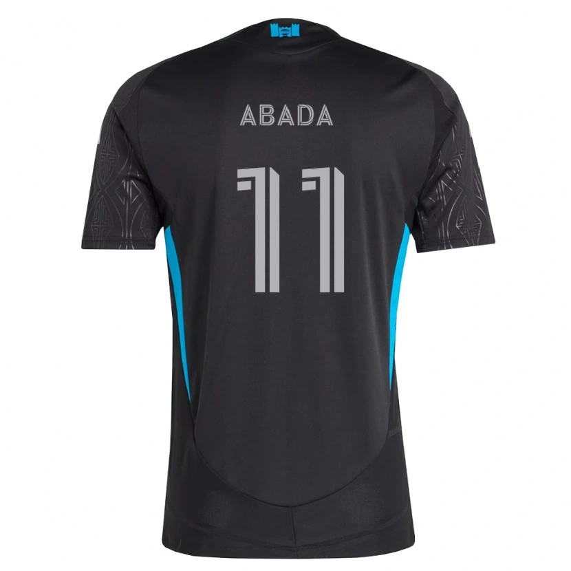 Danxen Kinderen Liel Abada #11 Zwart Wit Hemelsblauw Uitshirt Uittenue 2026/27 T-Shirt