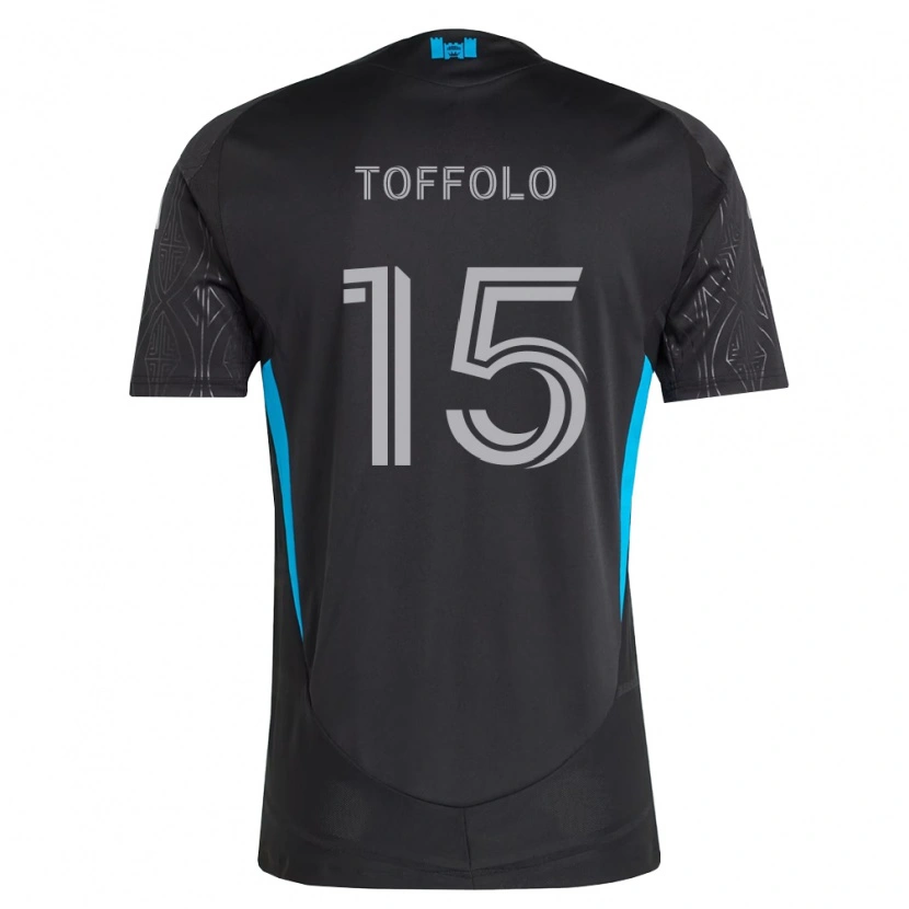 Danxen Kinderen Harry Toffolo #15 Zwart Wit Hemelsblauw Uitshirt Uittenue 2026/27 T-Shirt